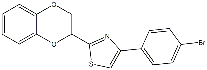 4-(4-bromophenyl)-2-(2,3-dihydro-1,4-benzodioxin-2-yl)-1,3-thiazole Struktur