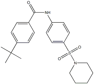 4-tert-butyl-N-[4-(piperidin-1-ylsulfonyl)phenyl]benzamide Struktur