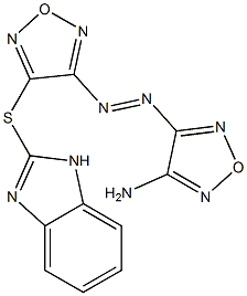 4-{[4-(1H-benzimidazol-2-ylsulfanyl)-1,2,5-oxadiazol-3-yl]diazenyl}-1,2,5-oxadiazol-3-ylamine Struktur