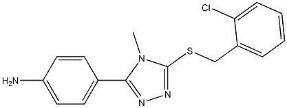 4-{5-[(2-chlorobenzyl)sulfanyl]-4-methyl-4H-1,2,4-triazol-3-yl}phenylamine Struktur