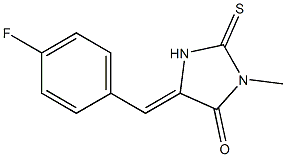 5-(4-fluorobenzylidene)-3-methyl-2-thioxo-4-imidazolidinone Struktur