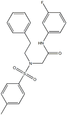 N-(3-fluorophenyl)-2-[[(4-methylphenyl)sulfonyl](2-phenylethyl)amino]acetamide Struktur