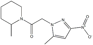 1-({3-nitro-5-methyl-1H-pyrazol-1-yl}acetyl)-2-methylpiperidine Struktur