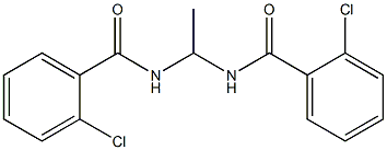 2-chloro-N-{1-[(2-chlorobenzoyl)amino]ethyl}benzamide Struktur