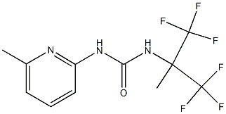 N-(6-methyl-2-pyridinyl)-N'-[2,2,2-trifluoro-1-methyl-1-(trifluoromethyl)ethyl]urea Struktur