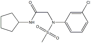 2-[3-chloro(methylsulfonyl)anilino]-N-cyclopentylacetamide Struktur