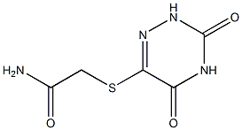 2-[(3,5-dioxo-2,3,4,5-tetrahydro-1,2,4-triazin-6-yl)sulfanyl]acetamide Struktur