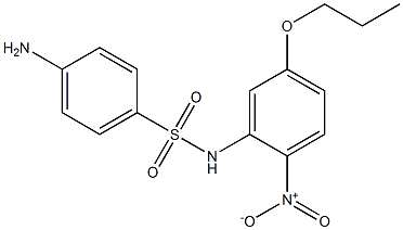 4-amino-N-{2-nitro-5-propoxyphenyl}benzenesulfonamide Struktur