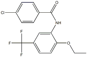 4-chloro-N-[2-ethoxy-5-(trifluoromethyl)phenyl]benzamide Struktur