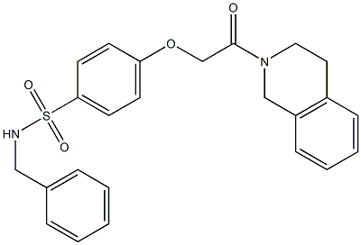 N-benzyl-4-[2-(3,4-dihydro-2(1H)-isoquinolinyl)-2-oxoethoxy]benzenesulfonamide Struktur