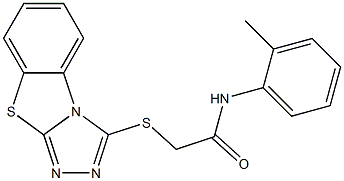 N-(2-methylphenyl)-2-([1,2,4]triazolo[3,4-b][1,3]benzothiazol-3-ylsulfanyl)acetamide Struktur