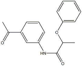 N-(3-acetylphenyl)-2-phenoxypropanamide Struktur