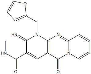 1-(2-furylmethyl)-2-imino-N-methyl-5-oxo-1,5-dihydro-2H-dipyrido[1,2-a:2,3-d]pyrimidine-3-carboxamide Struktur