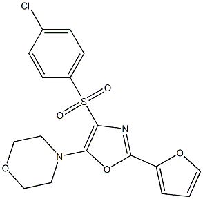 4-{4-[(4-chlorophenyl)sulfonyl]-2-furan-2-yl-1,3-oxazol-5-yl}morpholine Struktur