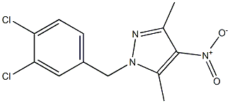 1-(3,4-dichlorobenzyl)-4-nitro-3,5-dimethyl-1H-pyrazole Struktur