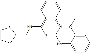 N-[2-(2-methoxyanilino)-4-quinazolinyl]-N-(tetrahydro-2-furanylmethyl)amine Struktur