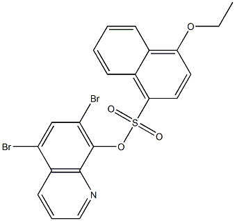 5,7-dibromoquinolin-8-yl 4-ethoxynaphthalene-1-sulfonate Struktur