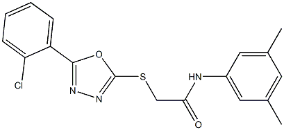 2-{[5-(2-chlorophenyl)-1,3,4-oxadiazol-2-yl]sulfanyl}-N-(3,5-dimethylphenyl)acetamide Struktur