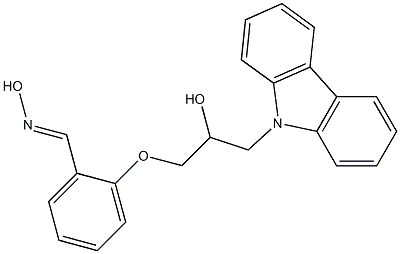 2-[3-(9H-carbazol-9-yl)-2-hydroxypropoxy]benzaldehyde oxime Struktur