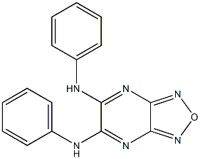 N-(6-anilino[1,2,5]oxadiazolo[3,4-b]pyrazin-5-yl)-N-phenylamine Struktur