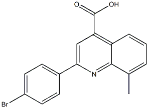 2-(4-bromophenyl)-8-methyl-4-quinolinecarboxylic acid Struktur