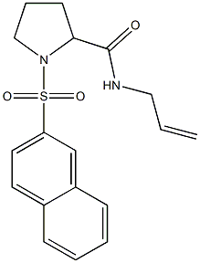 N-allyl-1-(2-naphthylsulfonyl)-2-pyrrolidinecarboxamide Struktur