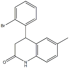 4-(2-bromophenyl)-6-methyl-3,4-dihydro-2(1H)-quinolinone Struktur