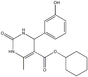 cyclohexyl 4-(3-hydroxyphenyl)-6-methyl-2-oxo-1,2,3,4-tetrahydro-5-pyrimidinecarboxylate Struktur