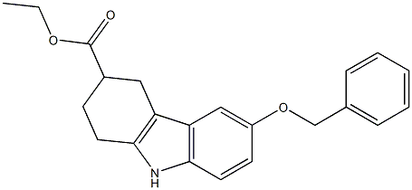 ethyl 6-(benzyloxy)-2,3,4,9-tetrahydro-1H-carbazole-3-carboxylate Struktur