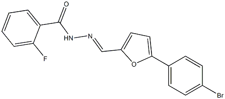 N'-{[5-(4-bromophenyl)-2-furyl]methylene}-2-fluorobenzohydrazide Struktur