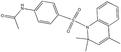 N-{4-[(2,2,4-trimethyl-1(2H)-quinolinyl)sulfonyl]phenyl}acetamide Struktur