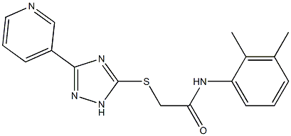 N-(2,3-dimethylphenyl)-2-{[3-(3-pyridinyl)-1H-1,2,4-triazol-5-yl]sulfanyl}acetamide Struktur