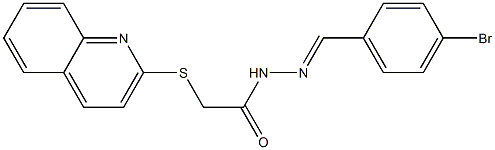 N'-(4-bromobenzylidene)-2-(2-quinolinylsulfanyl)acetohydrazide Struktur