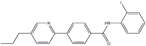 N-(2-iodophenyl)-4-(5-propyl-2-pyridinyl)benzamide Struktur