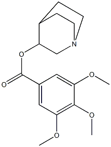 1-azabicyclo[2.2.2]oct-3-yl 3,4,5-trimethoxybenzoate Struktur