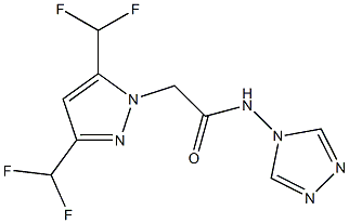 2-[3,5-bis(difluoromethyl)-1H-pyrazol-1-yl]-N-(4H-1,2,4-triazol-4-yl)acetamide Struktur