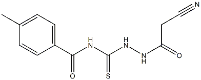 N-{[2-(cyanoacetyl)hydrazino]carbothioyl}-4-methylbenzamide Struktur