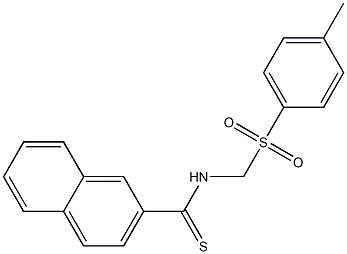 N-{[(4-methylphenyl)sulfonyl]methyl}-2-naphthalenecarbothioamide Struktur