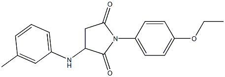 1-[4-(ethyloxy)phenyl]-3-[(3-methylphenyl)amino]pyrrolidine-2,5-dione Struktur