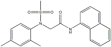 2-[2,4-dimethyl(methylsulfonyl)anilino]-N-(1-naphthyl)acetamide Struktur