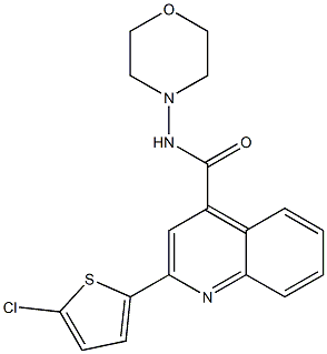 2-(5-chloro-2-thienyl)-N-(4-morpholinyl)-4-quinolinecarboxamide Struktur