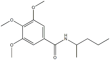 3,4,5-trimethoxy-N-(1-methylbutyl)benzamide Struktur