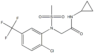 2-[2-chloro(methylsulfonyl)-5-(trifluoromethyl)anilino]-N-cyclopropylacetamide Struktur