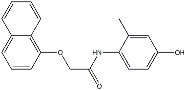 N-(4-hydroxy-2-methylphenyl)-2-(1-naphthyloxy)acetamide Struktur