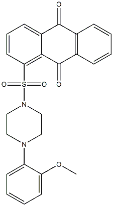 1-{[4-(2-methoxyphenyl)-1-piperazinyl]sulfonyl}anthra-9,10-quinone Struktur