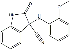 3-(2-methoxyanilino)-2-oxoindoline-3-carbonitrile Struktur