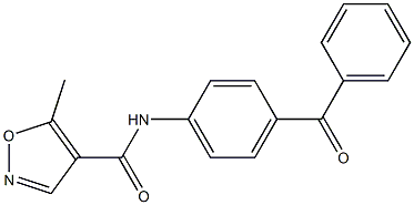 N-(4-benzoylphenyl)-5-methyl-4-isoxazolecarboxamide Struktur