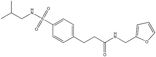 N-(2-furylmethyl)-3-{4-[(isobutylamino)sulfonyl]phenyl}propanamide Struktur