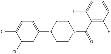 1-(3,4-dichlorophenyl)-4-(2,6-difluorobenzoyl)piperazine Struktur