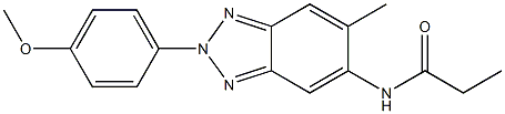 N-[2-(4-methoxyphenyl)-6-methyl-2H-1,2,3-benzotriazol-5-yl]propanamide Struktur